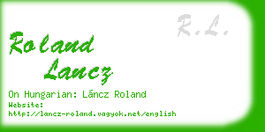 roland lancz business card